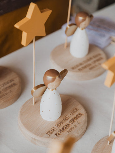 First communion angel, personalized wooden angel