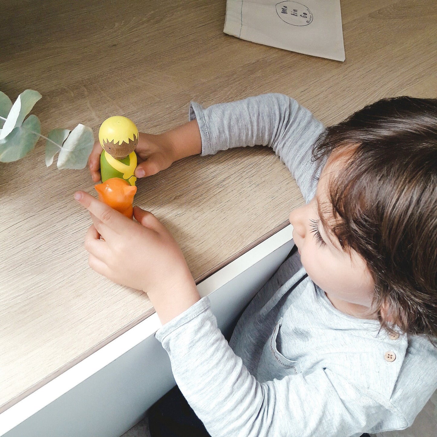 Little Prince wooden peg doll set, Montessori toys
