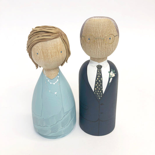 Family of 2 – Custom Wooden Dolls -  3D details