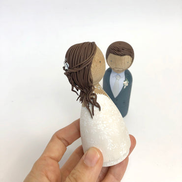 Family of 6 – Custom Wooden Dolls -  3D details