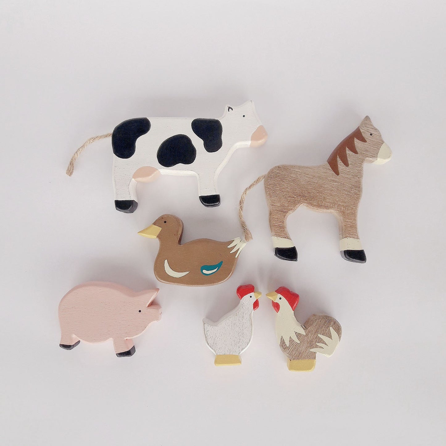 Wooden farm animals play Set