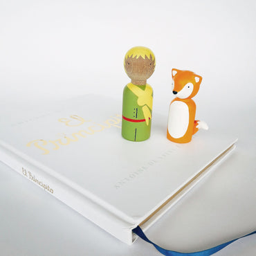 Little Prince wooden peg doll set, Montessori toys