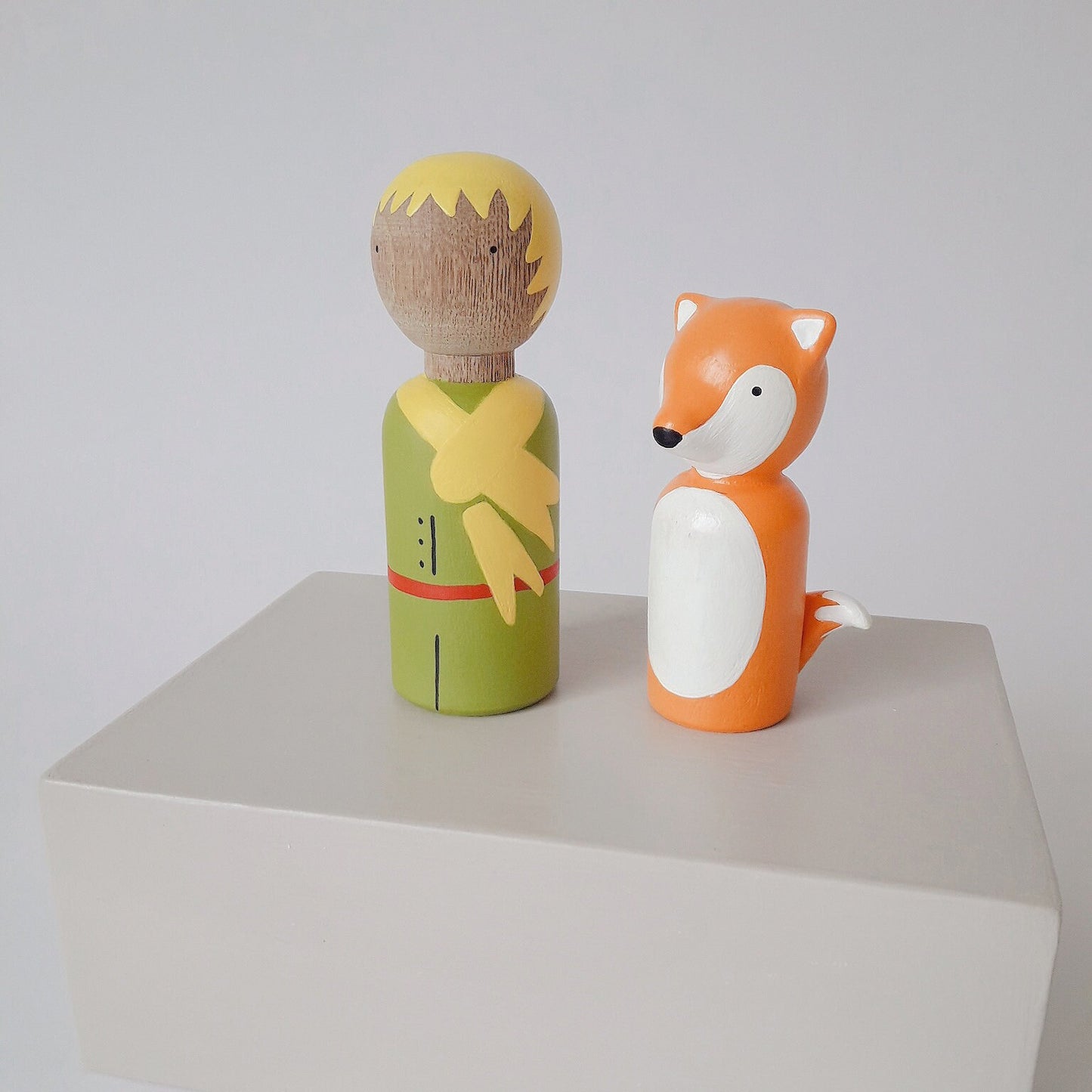 Little Prince wooden peg doll set, Montessori toys