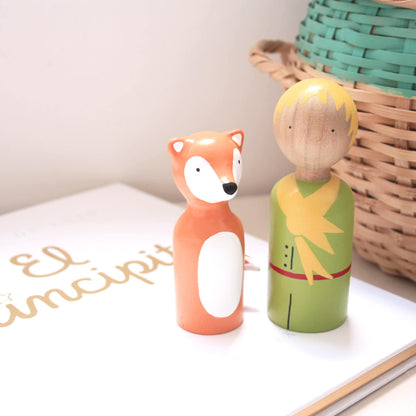 Little Prince wooden peg doll set, Montessori toys