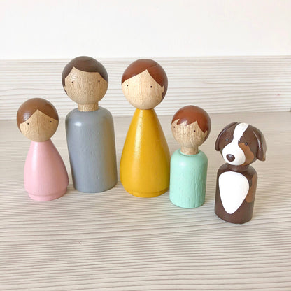 Dollhouse Family Set, Peg people set