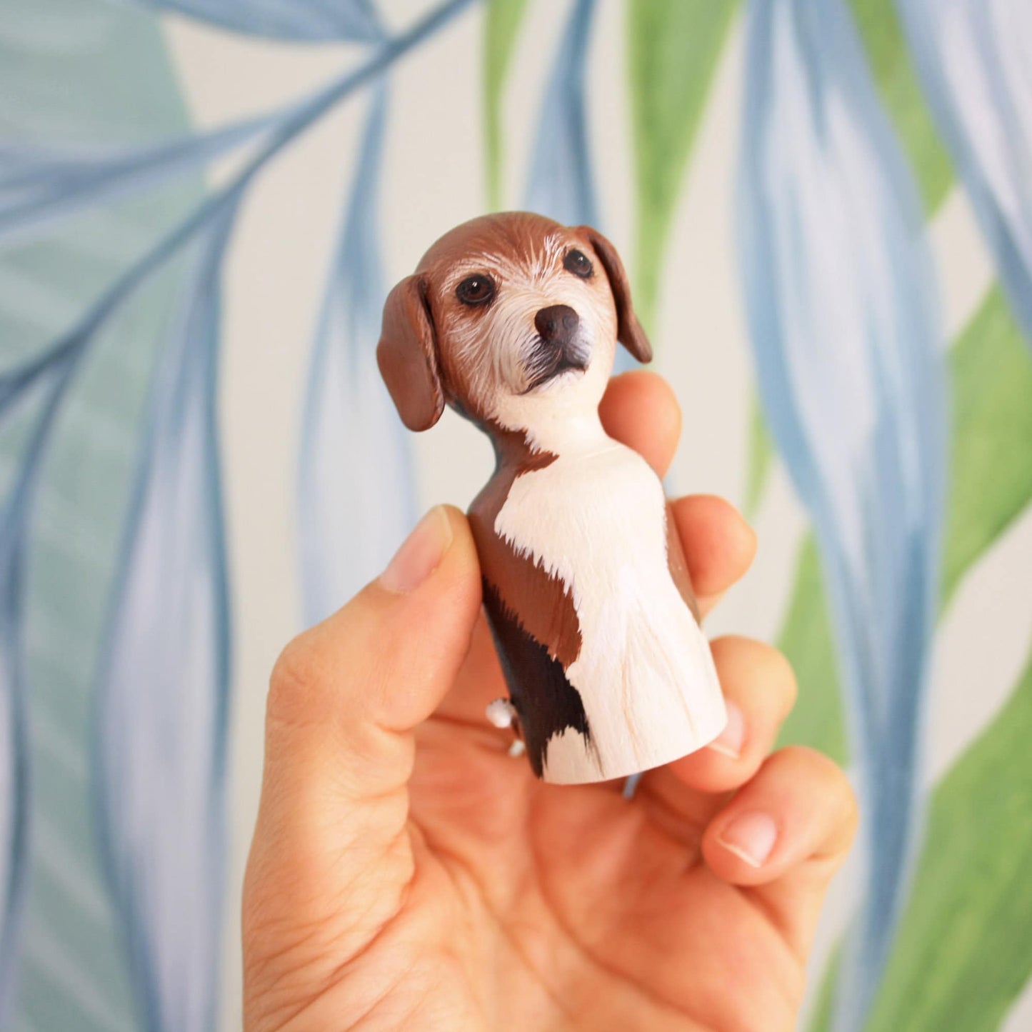 Custom Dog Wooden Peg Doll