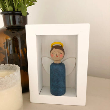 First communion angel, personalized wooden angel