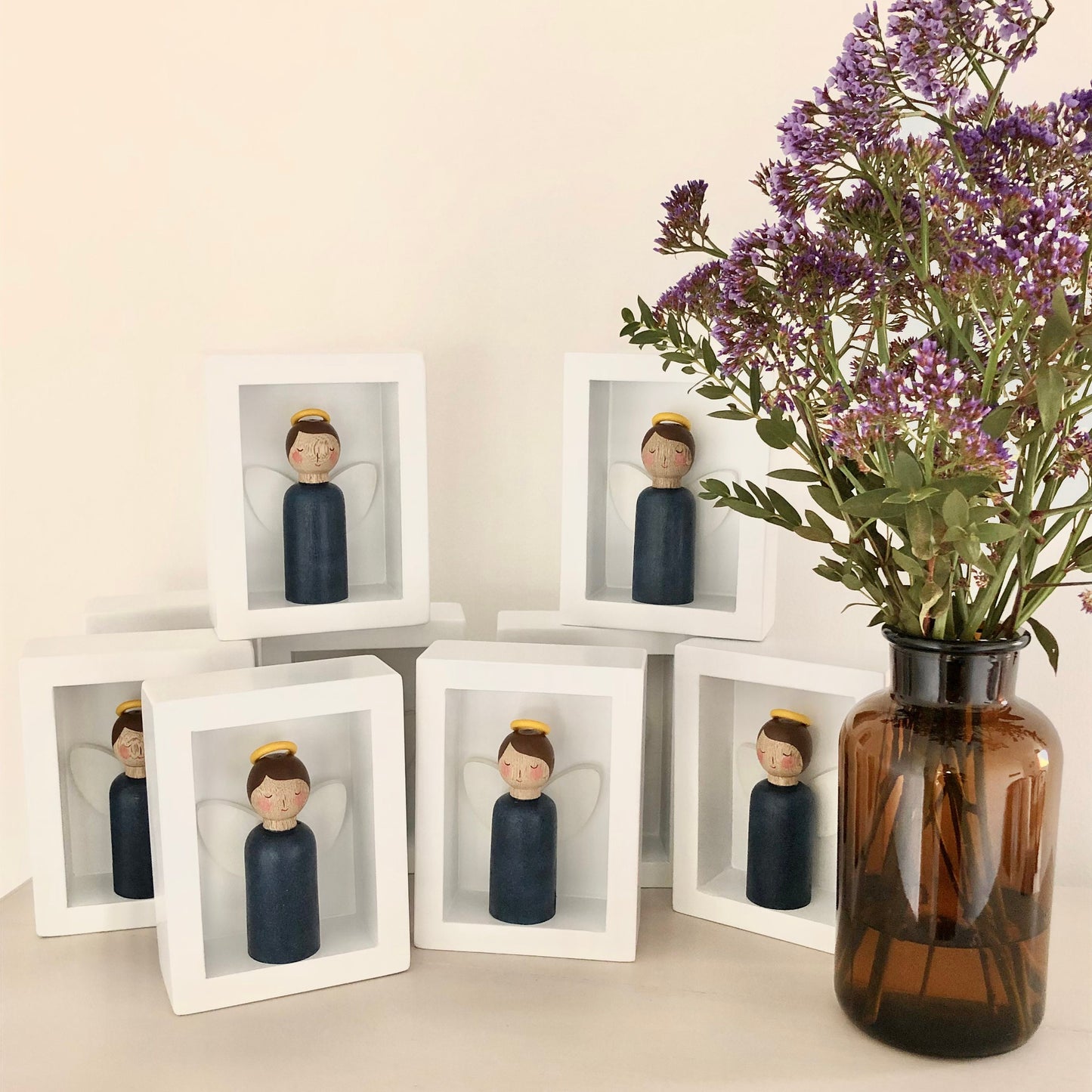First communion angel, personalized wooden angel