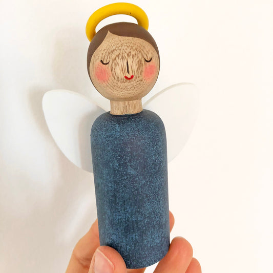 First communion angel, personalized wooden angel