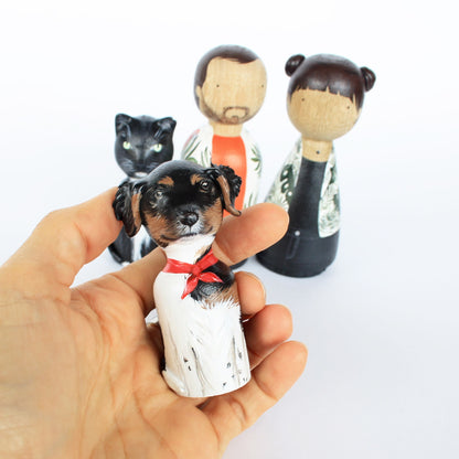 Personalized Wedding Peg Dolls - Bride & Groom Cake Topper