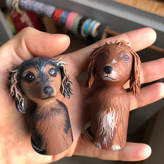 Custom Pet Portrait Doll, Personalized Gift for Dog Mom