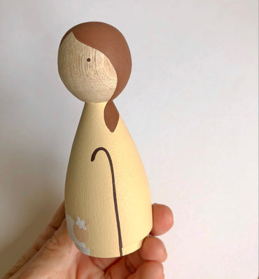 Shepherdess Wooden Doll
