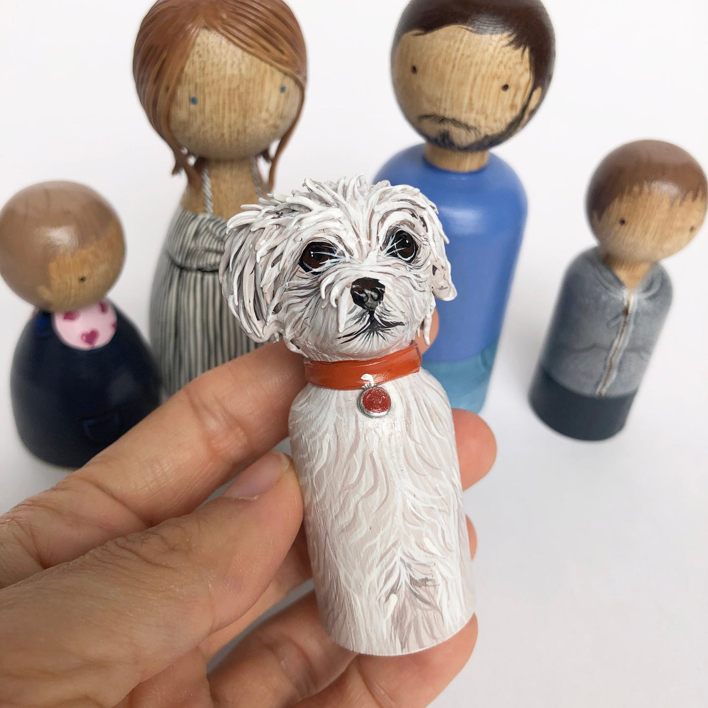 Custom Pet Portrait Doll, Personalized Gift for Dog Mom