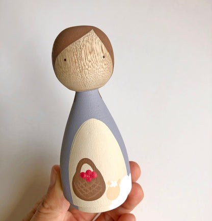 Shepherdess Wooden Doll