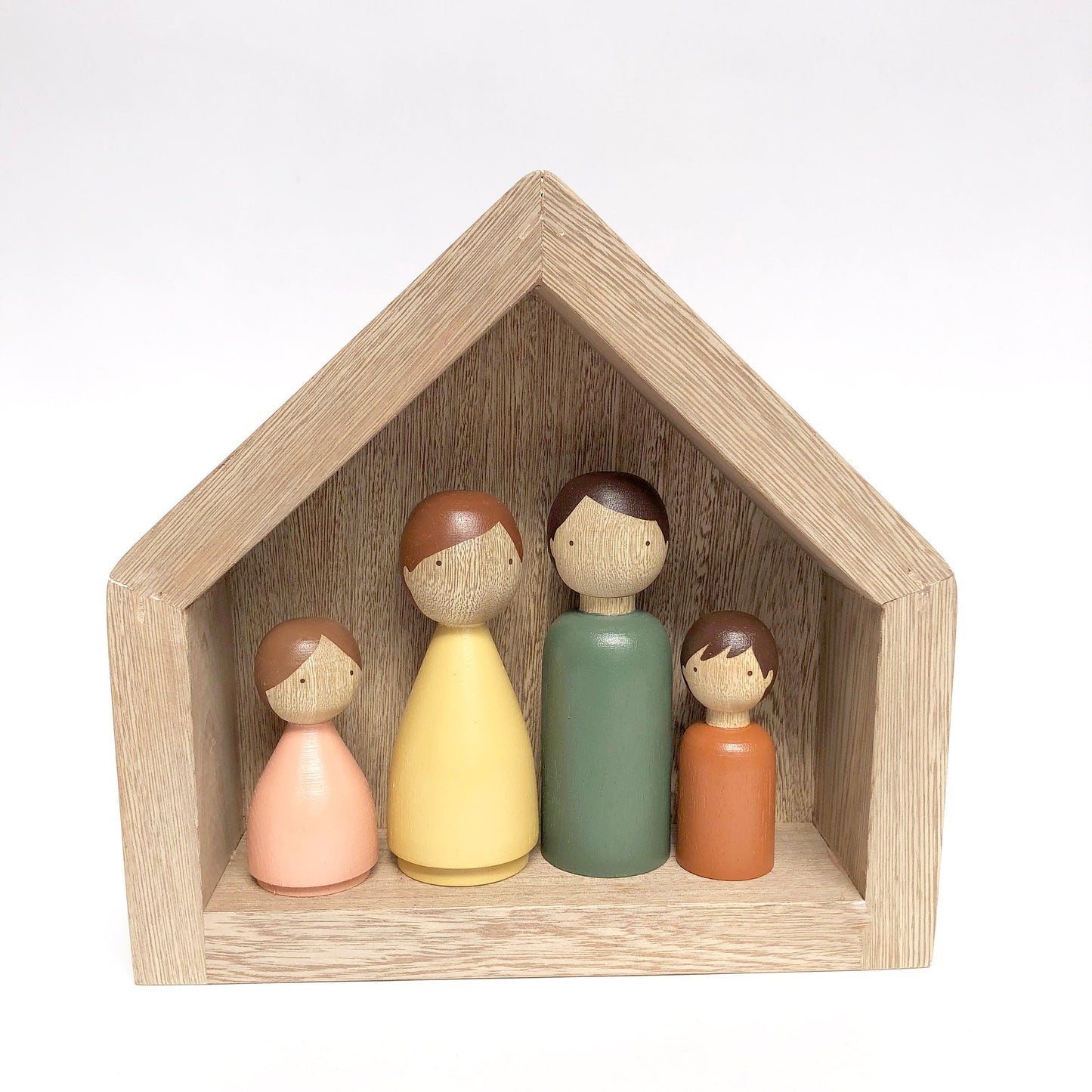 Dollhouse Family Set, nursery decor, natural kids toy