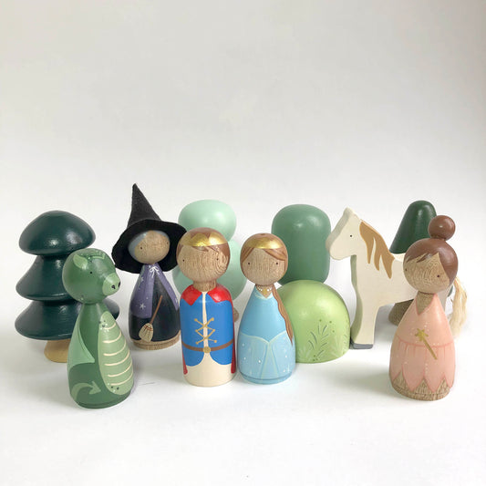 Wooden Fairy Tale Set for Toddlers - Storytelling Toys for Kids