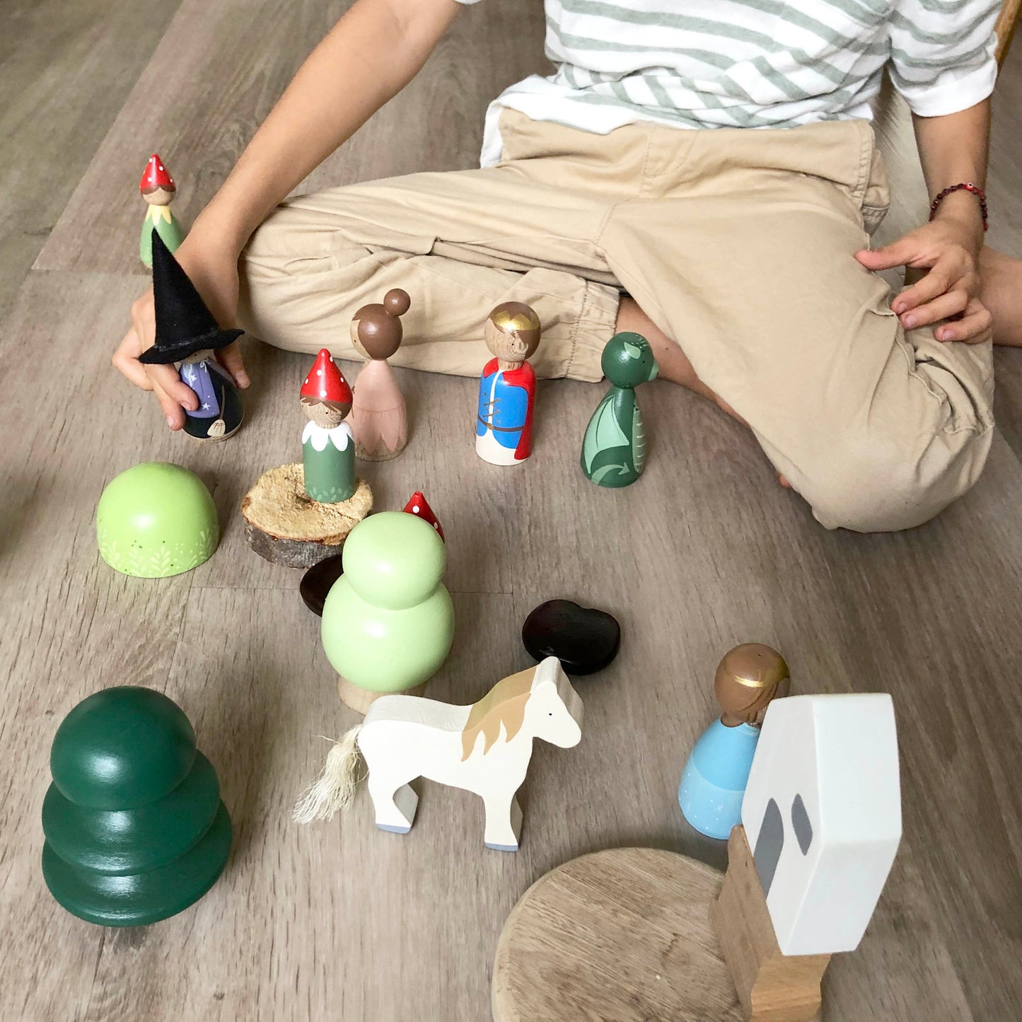 Wooden Fairy Tale Set for Toddlers - Storytelling Toys for Kids