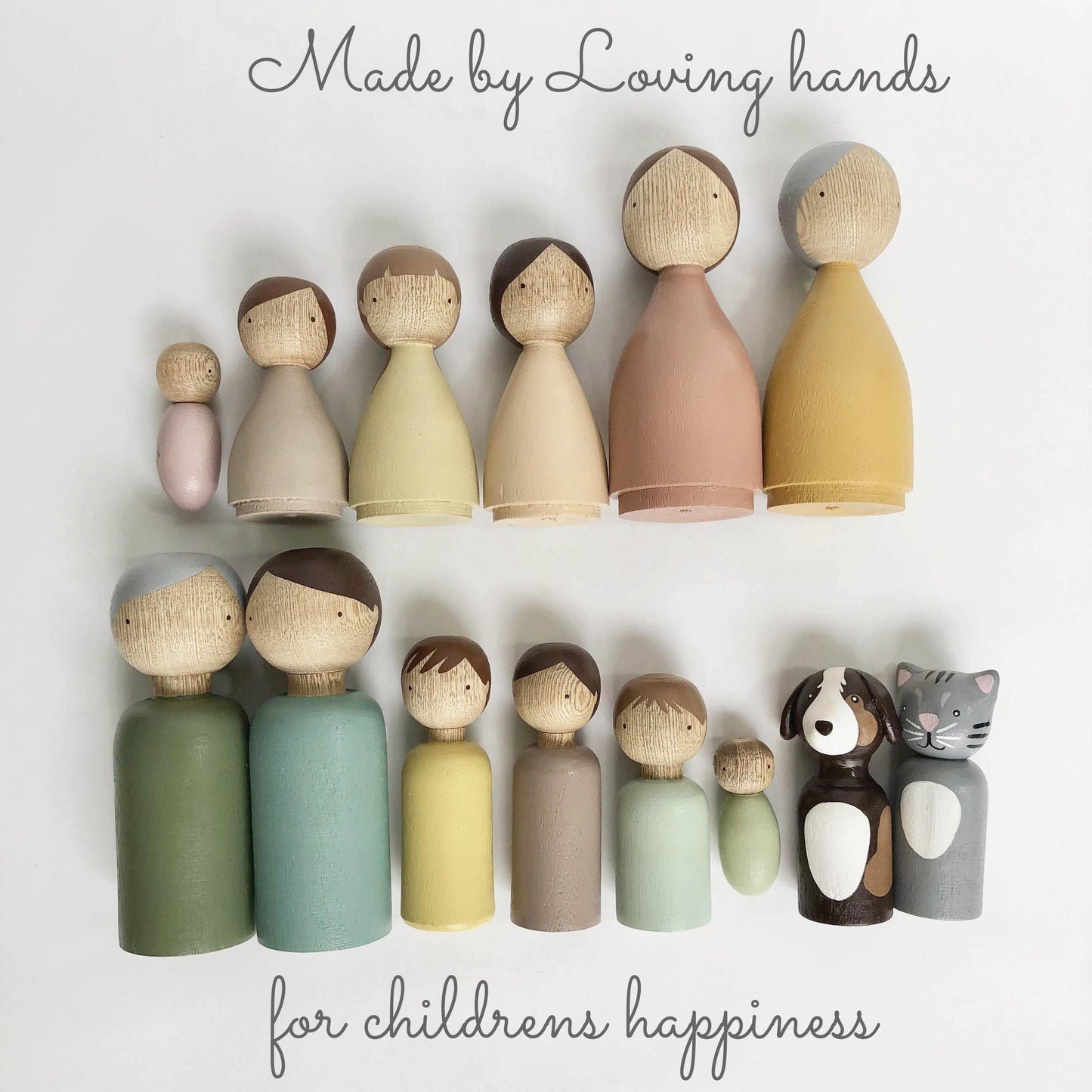 Dollhouse Family Set, Peg people set