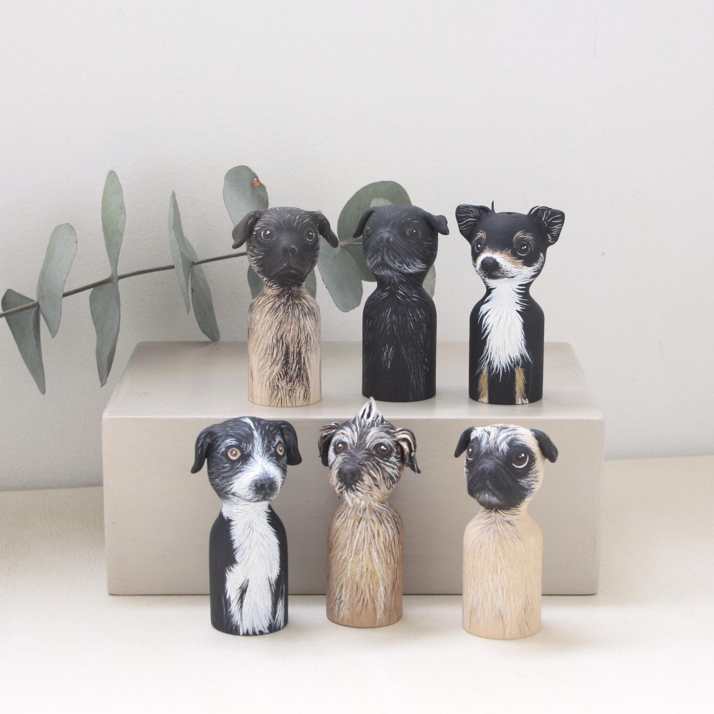 Custom Dog Wooden Peg Doll