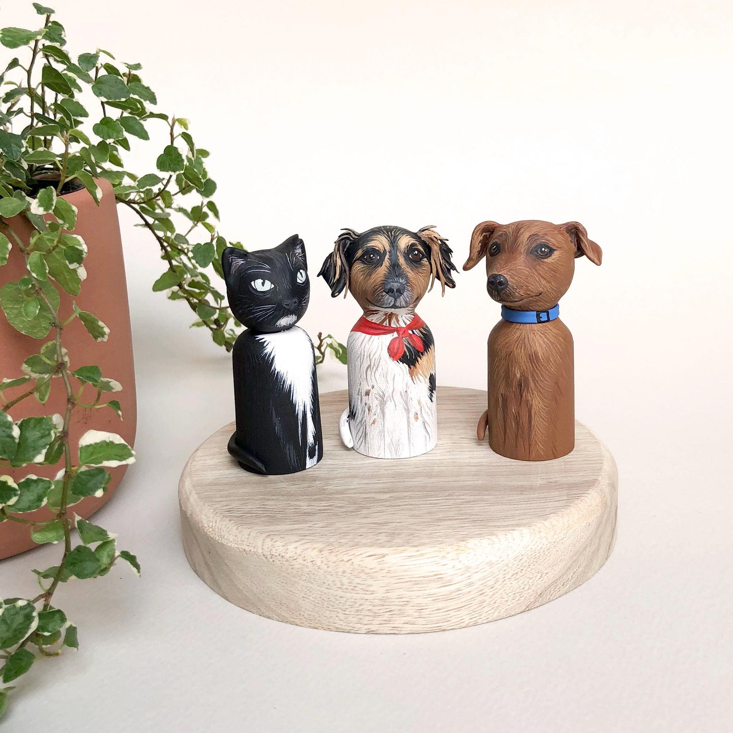 Custom Dog Wooden Peg Doll