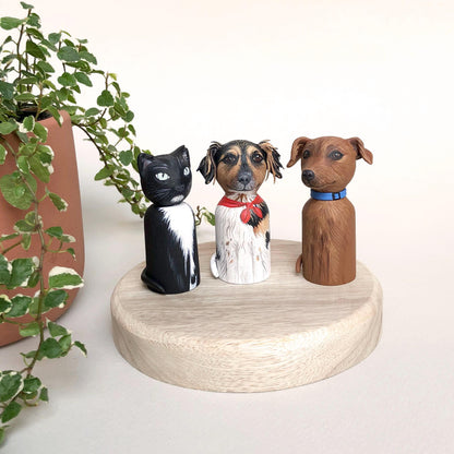 Custom Dog Wooden Peg Doll