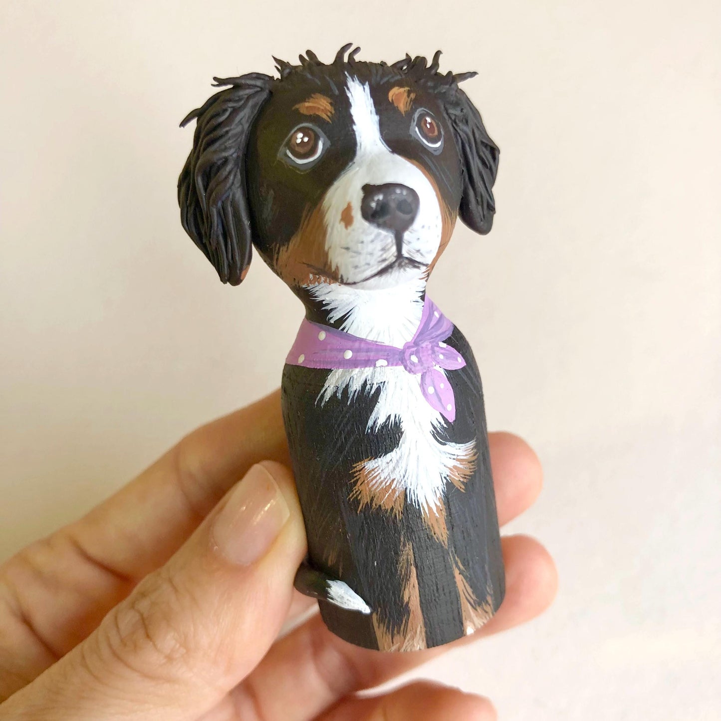 Custom Dog Wooden Peg Doll