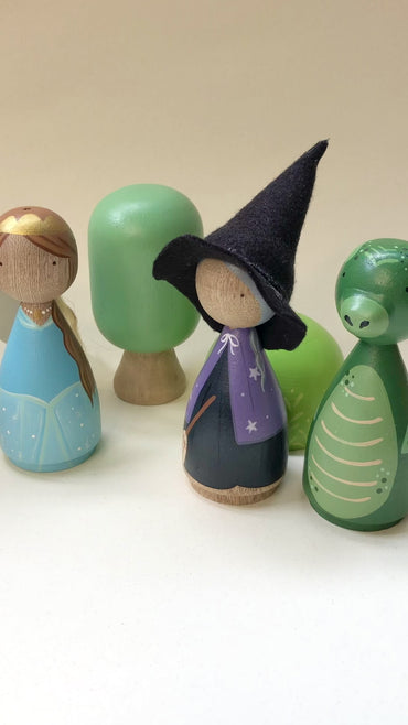 Wooden Fairy Tale Set for Toddlers - Storytelling Toys for Kids